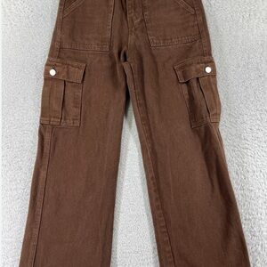 Kids/Girls Brown Cargo Pants